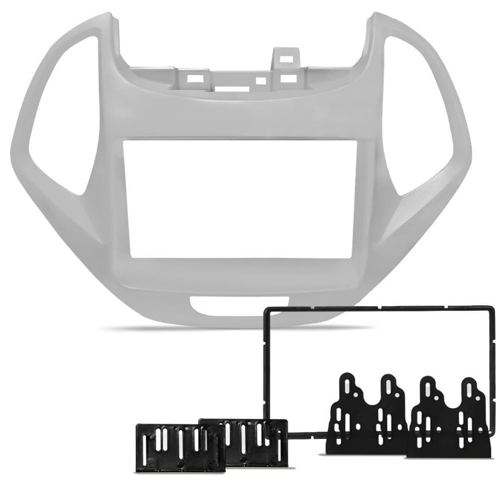Moldura 2 Din Ka 2018 2021 Prata Padrão Japonês e Chinês