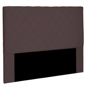 Cabeceira Estofada Box Casal Esmeralda 140cm Suede Café