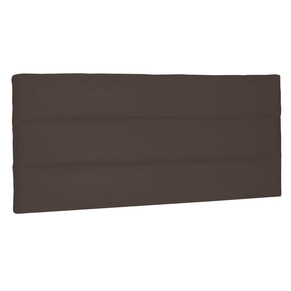 Cabeceira Painel Estofada Cama Box Casal 140cm Suede Café
