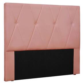 Cabeceira Queen 1,60m Aquilla Veludo Rosa - Pallazio