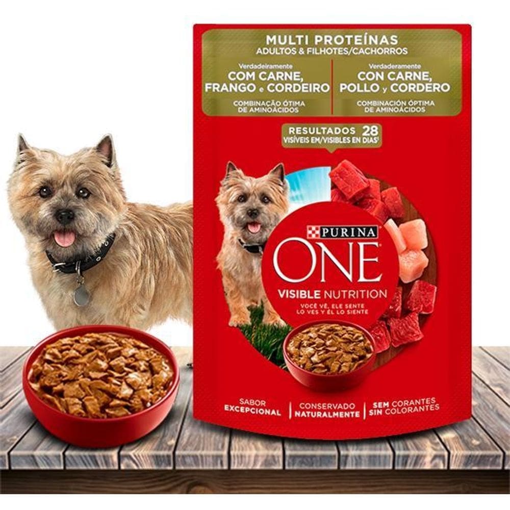 Ração Úmida Nestlé Purina One Multi Proteínas Carne, Frango