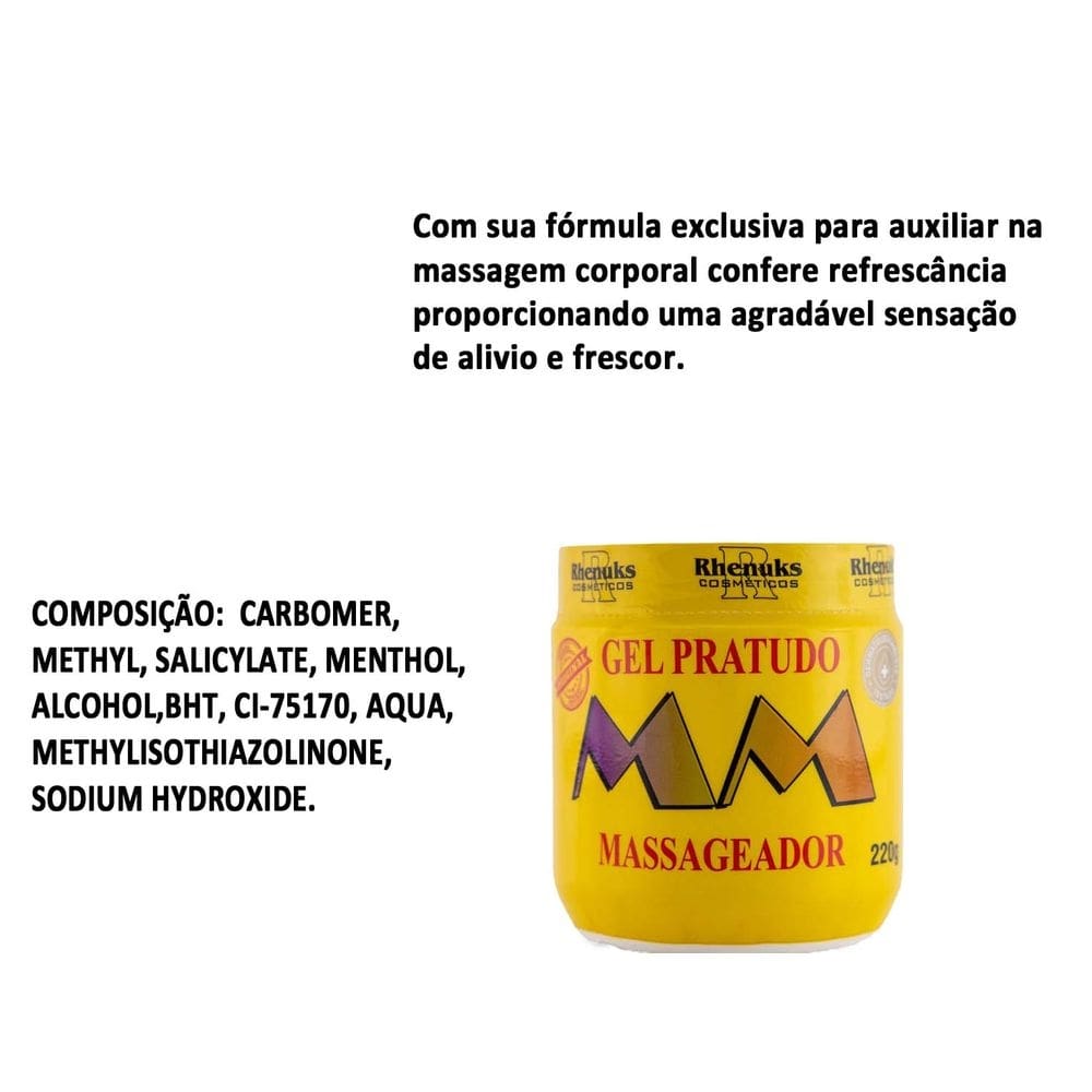 12  Unid Gel Massageador Pratudo MM Rhenuks