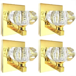 Kit 4 Arandela Cristal Dourado Brilhoso Cindy Banheiro Bet40