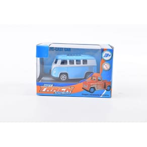 Veiculo de Metal Pequeno - Hot Track Racing - Kombi Azul TERRACO