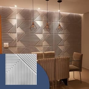 Placas 3D Auto Relevo Parede Decoração Luxo Impermeavel Casa