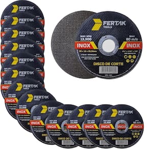 Disco Corte Inox Ferro Esmerilhadeira 115X1X22Mm Kit 50 Un