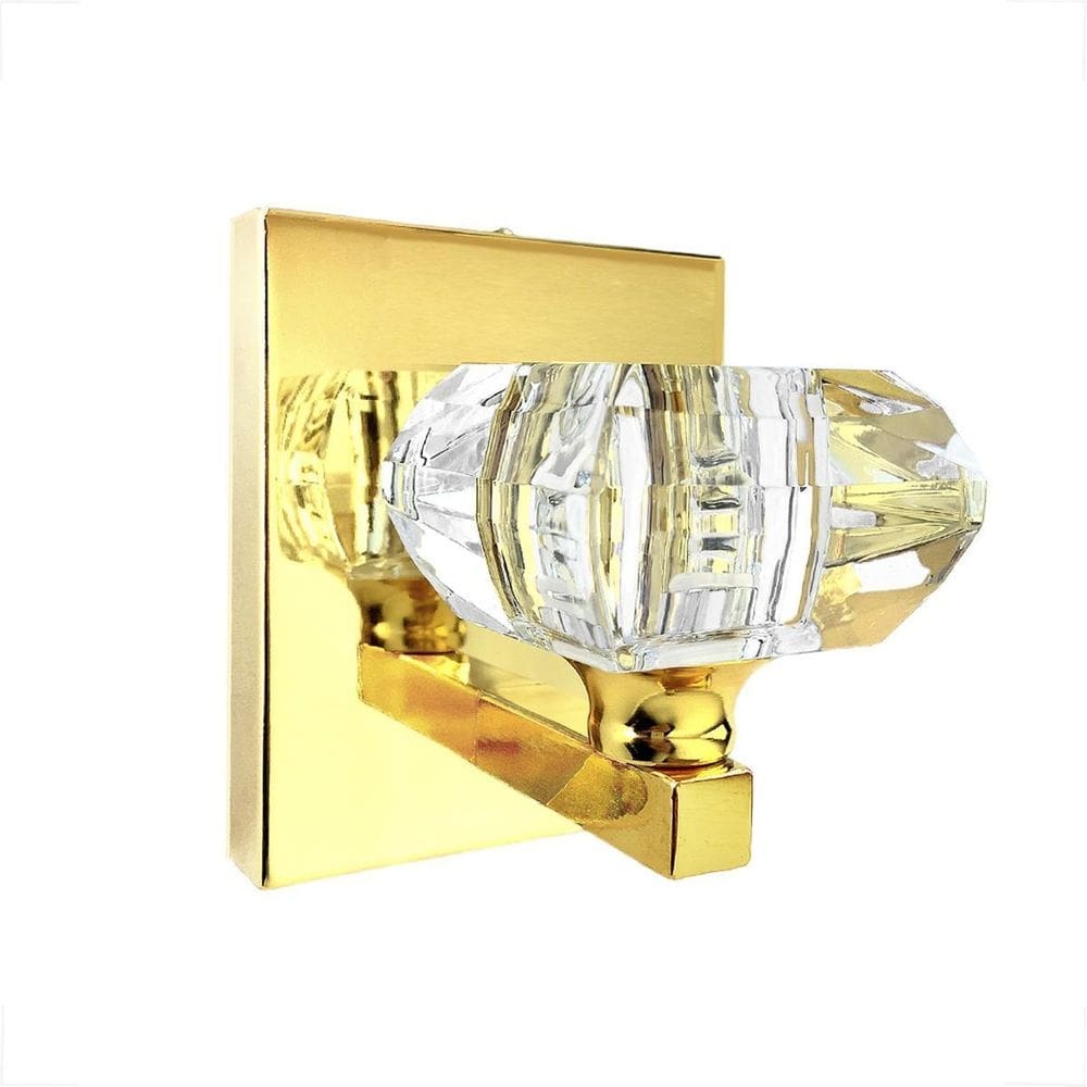 Kit 5 Arandela Cristal Dourado Polido Cindy Cabeceira Bet40