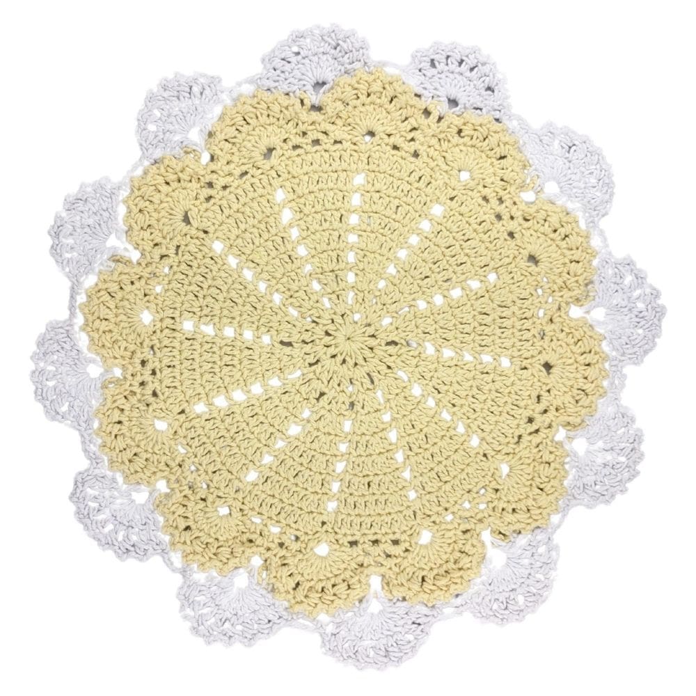 Kit 3 Sousplat Mesa Modelo Floral 42Cm Barbante Barbantextil