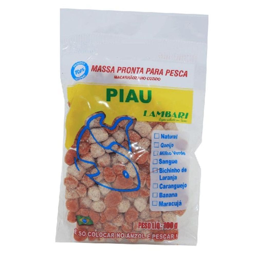 Massa Pesca Sabor Bichinho Laranja Isca Piau Pesqueiro Rio