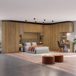 Quarto Modular Kappesberg Adapt Nogueira 12 Peças 470cm x 290cm