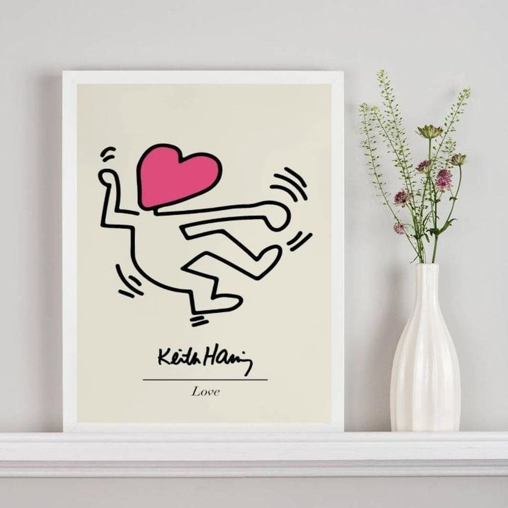 Quadro Keith Haring - The Love 45X34Cm