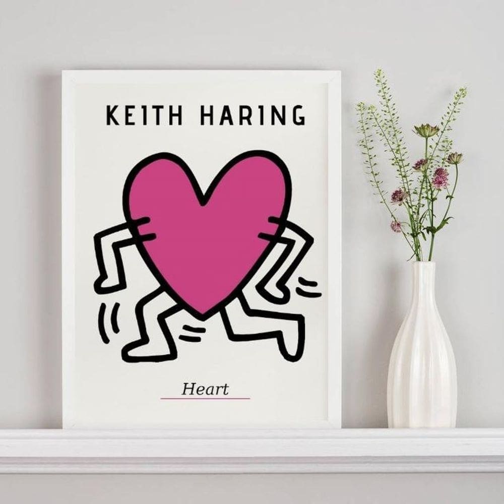 Quadro Keith Haring - The Heart 24X18Cm