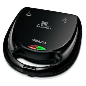 Sanduicheira FAST GRILL e Sandwich Antiaderente 750W S-12 Preta 220V