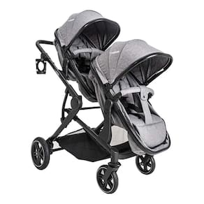 Carrinho Para 2 Crianças Pair Melange Cinza - Kiddo