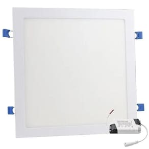 Plafon Painel Led 25W 24W Embutir Quadrado - Branco Quente