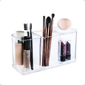 Kit 5 Organizadores Multiuso Transparente Com Encaixe 22 Cm