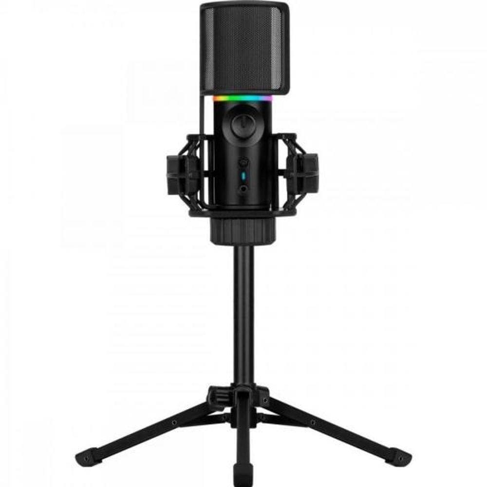 Microfone Gamer Streamplify Mic Tripod Com Tripé Preto Rgb