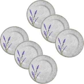 Kit Prato De Sobremesa Alfazema Alleanza 6 Peças