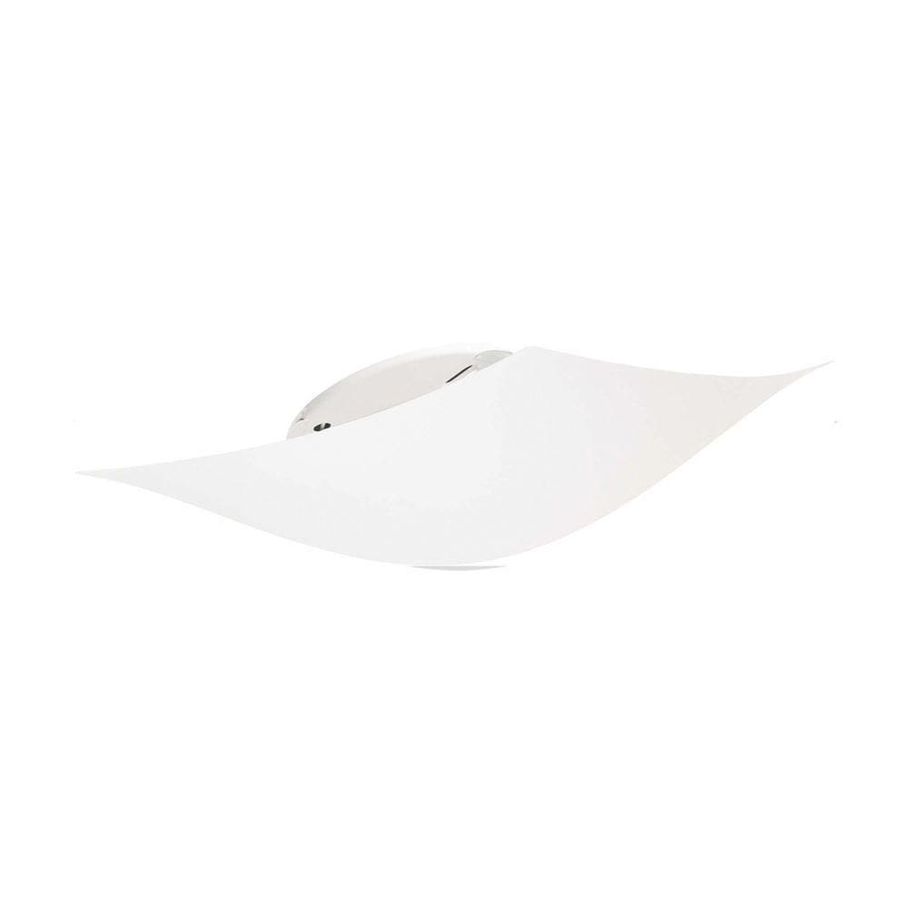 Plafon Solari Quadrado Branco Para 2 Lâmpadas E27 Bivolt