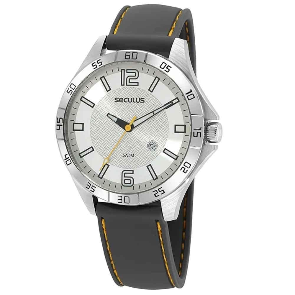 Relógio Masculino Analógico Pulseira Borracha Seculus