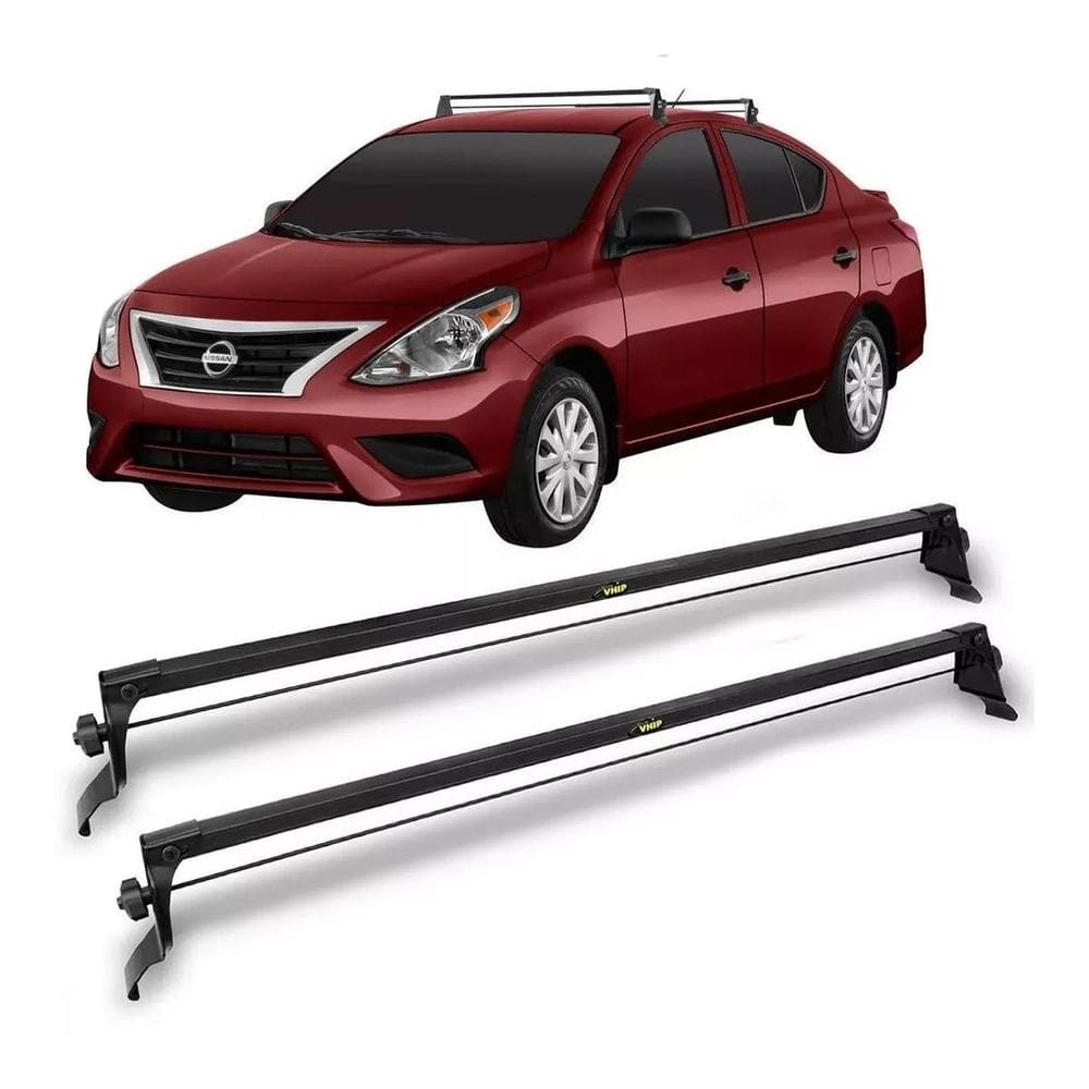 Rack Teto Modelo Aço Versa Sedan 12 A 19 Entre Portas Preto