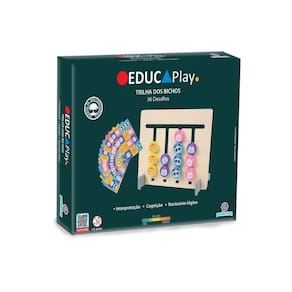 Jogo Trilha Dos Bichos Brinquedo De Madeira Da Polibrinq