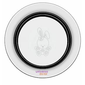 Prato Infantil Tramontina Le Petit Inox Coelhinho 23 Cm Aço Inox