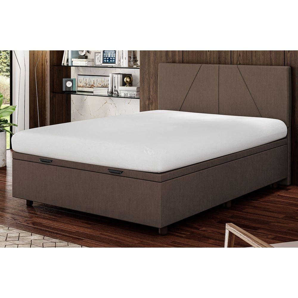 Base Cama Baú Viúva Veludo SkyBox