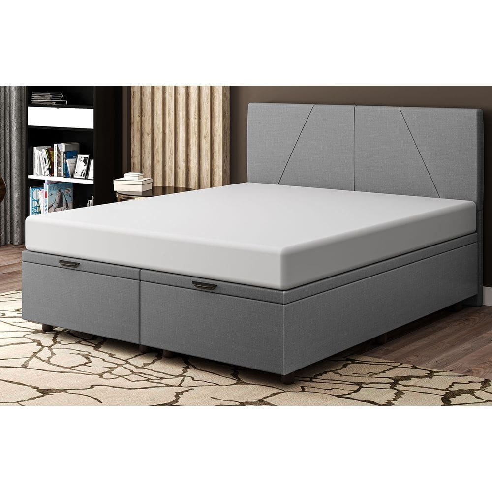 Base Cama Baú  Queen Size Linho SkyBox