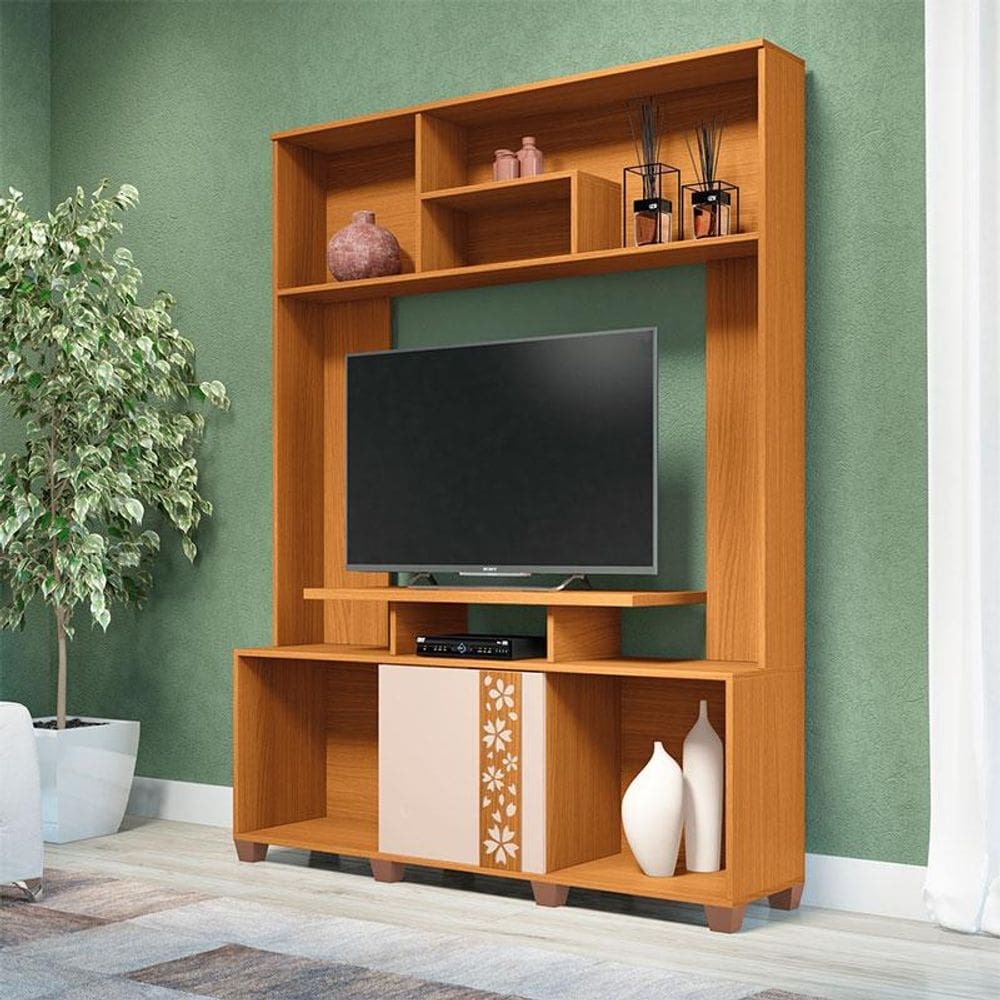 Estante para Sala Ambiente Milla Cinamomo Off White – HB Móveis