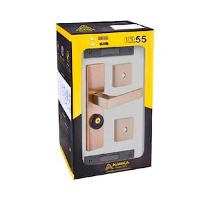 fechadura tetra quadratta reta 3x1 espelho 55mm latonado alianca