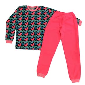 Pijama infantil soft fem Vrasalon chiclete/azul