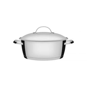 Caçarola Rasa Tramontina Allegra Em Aço Inox Com Fundo Triplo 24 Cm 4,2 L Tramontina