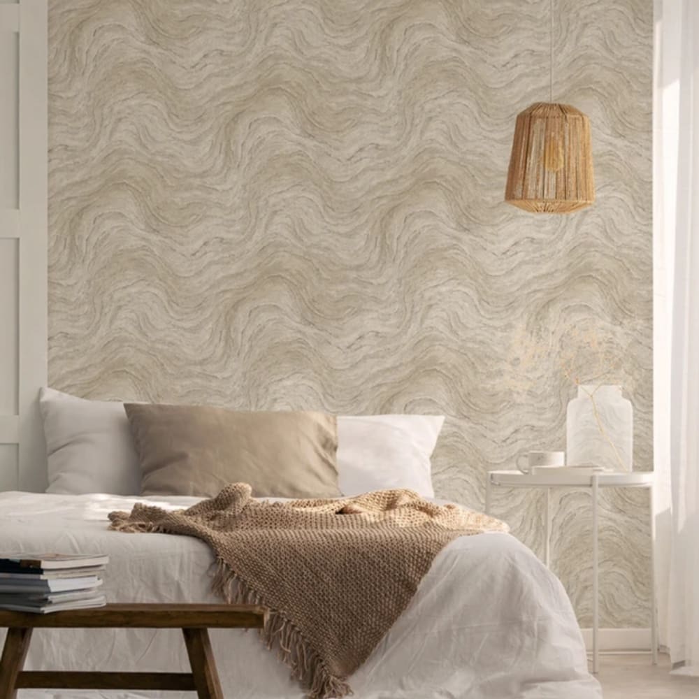 Papel de Parede Struktura Pedra Amarelo 45757