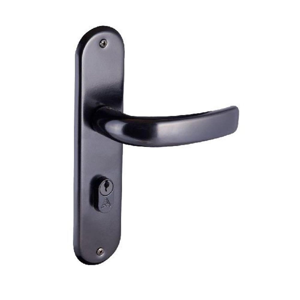 fechadura entrada galaxy espelho 40mm preto fosco alianca