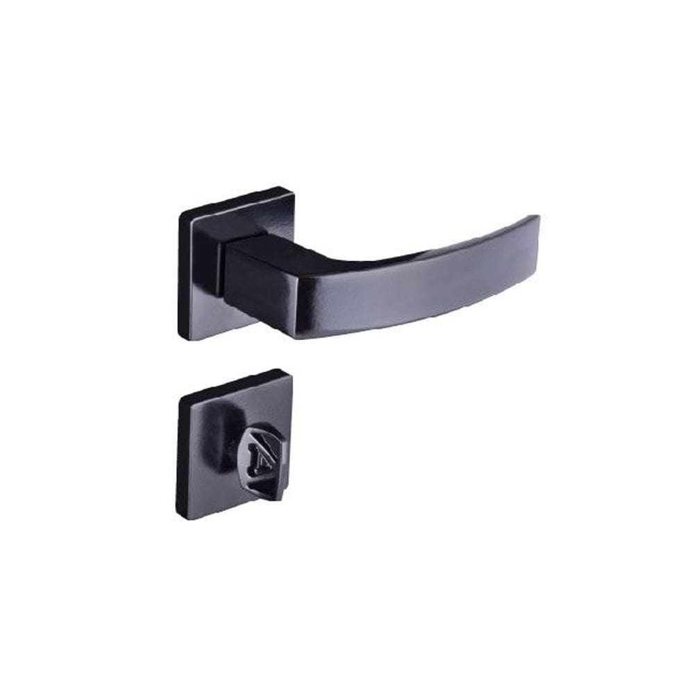 fechadura banheiro quadratta curva roseta s40 preto fosco alianca