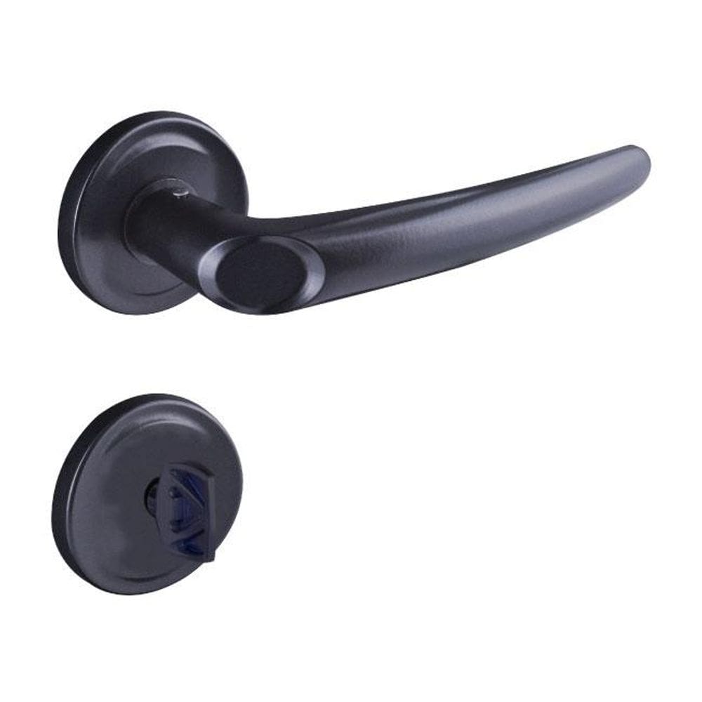 fechadura banheiro joy roseta 40mm preto fosco alianca