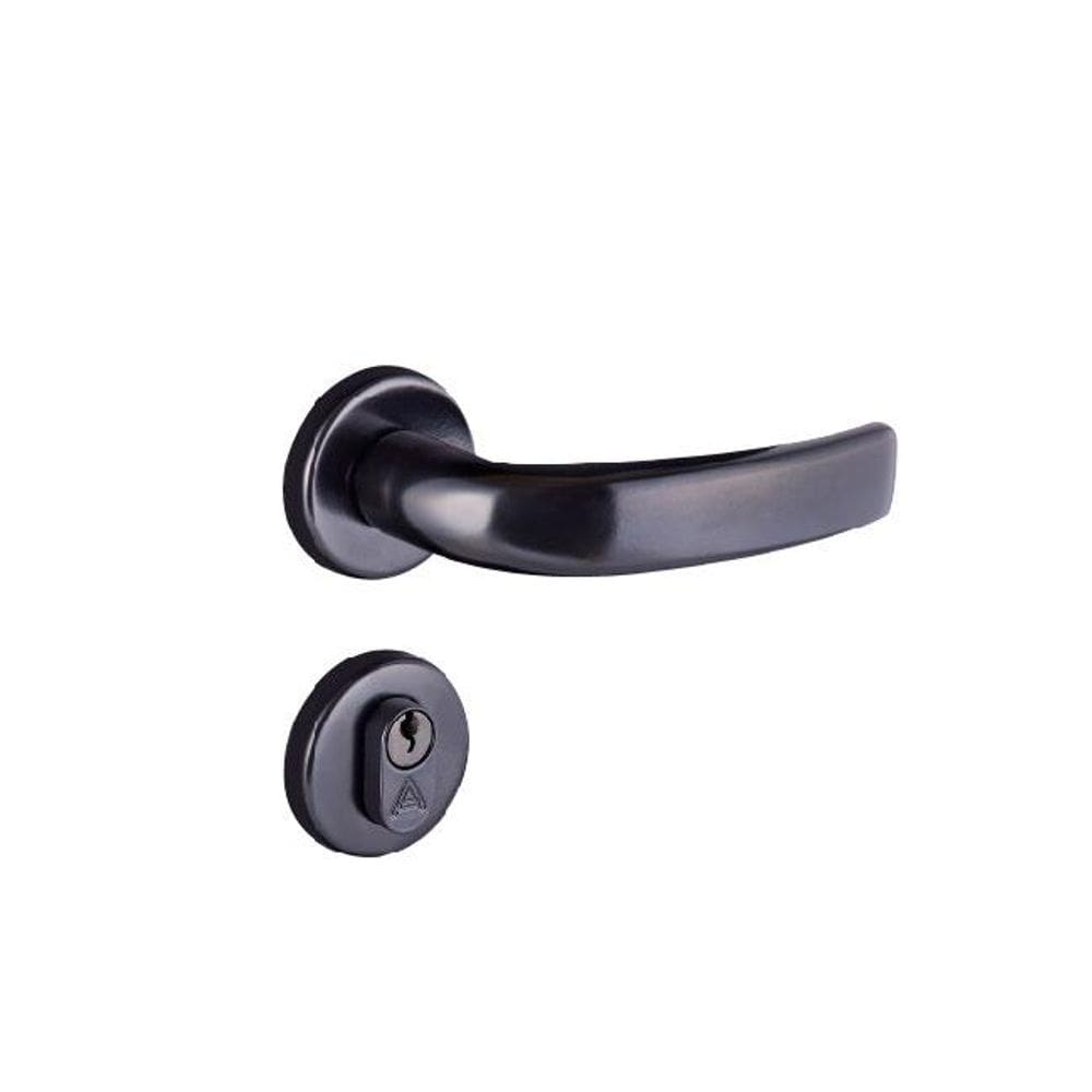 fechadura entrada galaxy roseta 40mm preto fosco alianca