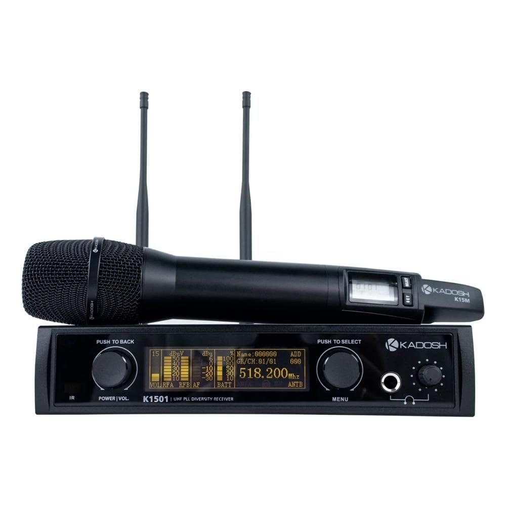 Microfone Sem Fio Dinâmico Supercardióide Kadosh K1501M