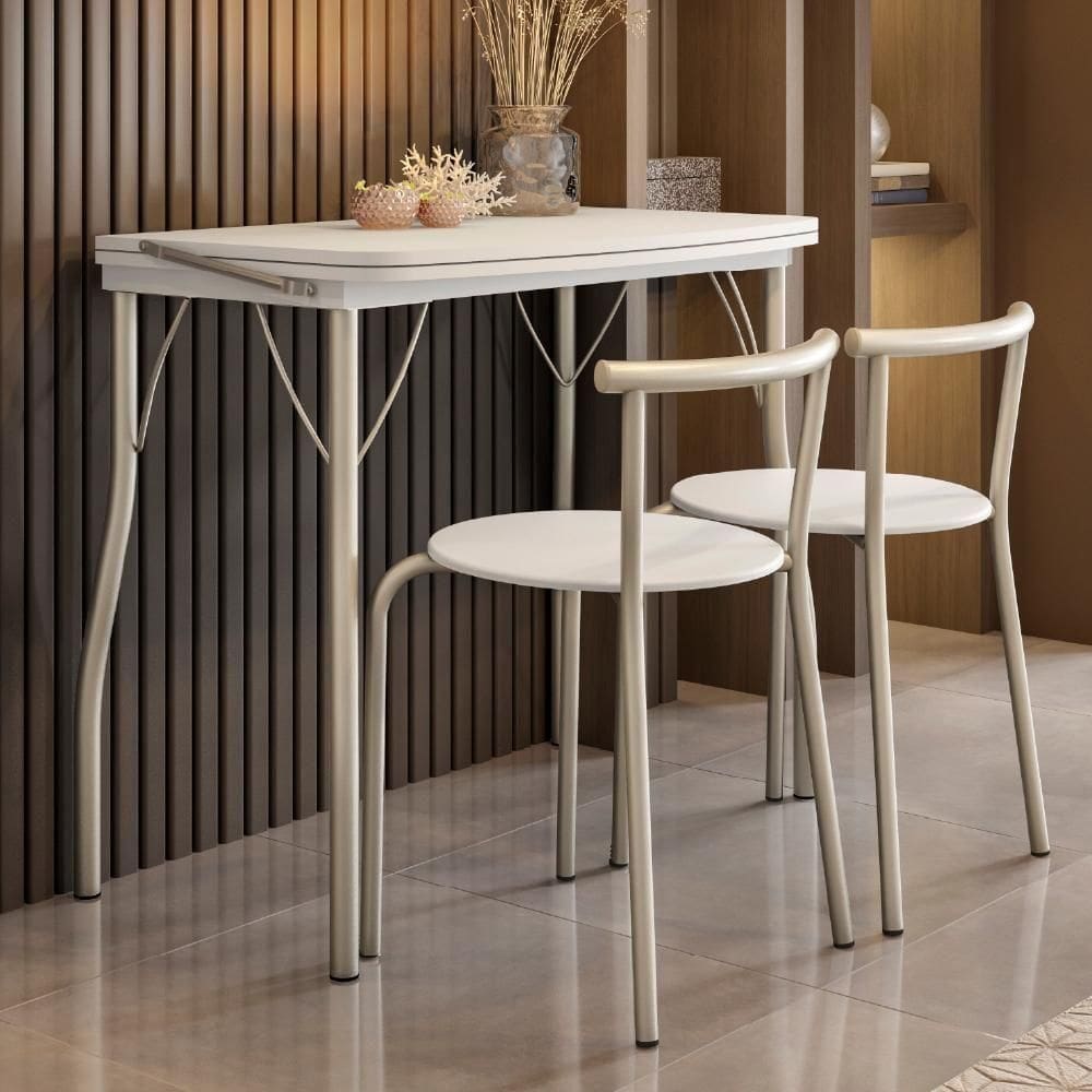 Conjunto Sala De Jantar Palermo Com Mesa E 2 Cadeiras 2999 Carraro