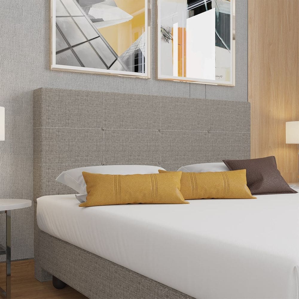 Cabeceira Estofada Queen Size 160 cm Terra Linho SkyBox