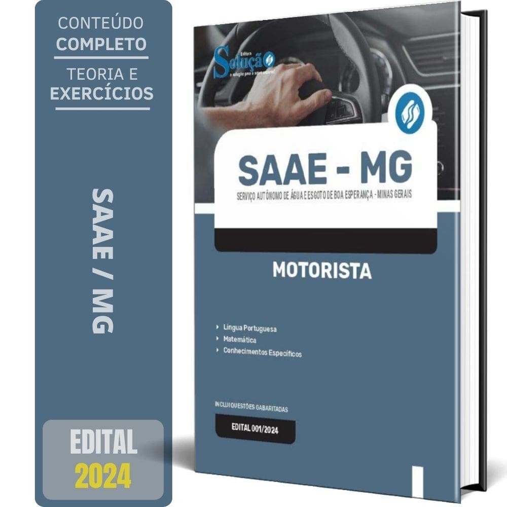 Apostila Saae Boa Esperança Mg 2024 - Motorista