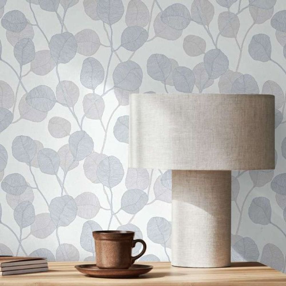 Papel de Parede Up To Date Folhagem Branco 34808