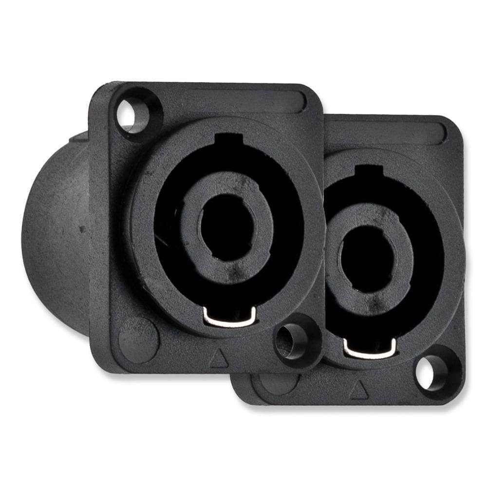 Kit 2 Conectores Speakon P10 Fêmea 4 Pólos HYX HP015 Preto