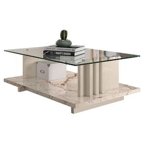 Mesa de Centro Frizz Calacata Off White - Madetec