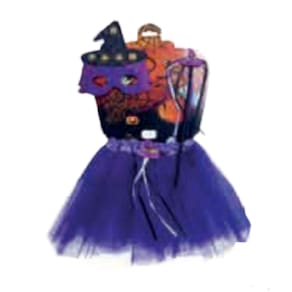 Fantasia de Bruxa Bruxinha Roxa Infantil - 3 Pçs