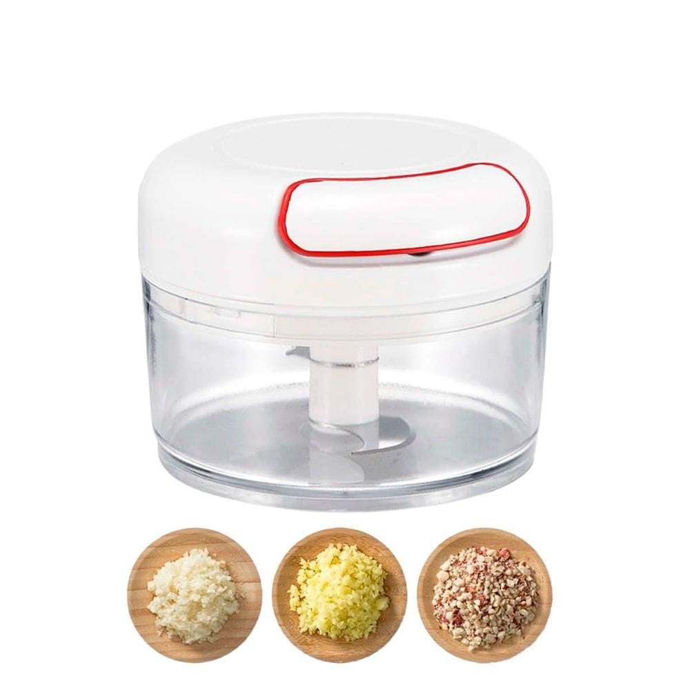 Processador Manual De Alho Tempero Legumes 2 Laminas Inox