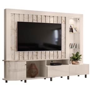 Estante Home Theater Le Mans Calacata Off White - Madetec