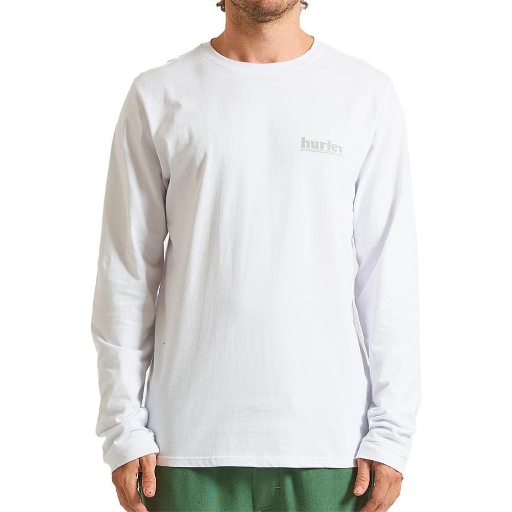 Camiseta Hurley Manga Longa Puff WT24 Masculina Branco