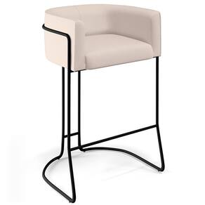 Banqueta Decorativa Betina D02 Veludo Bege C-309
